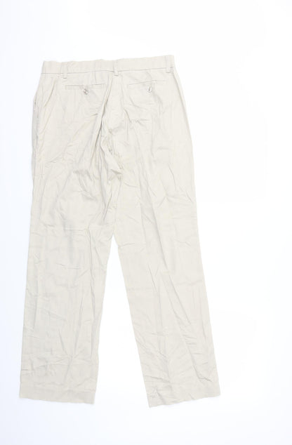 Womens UK Size 30 in Preworn Regular Fit  Beige Trousers