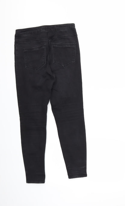 Womens UK Size 10 Papaya Regular Fit Skinny Black Jeans