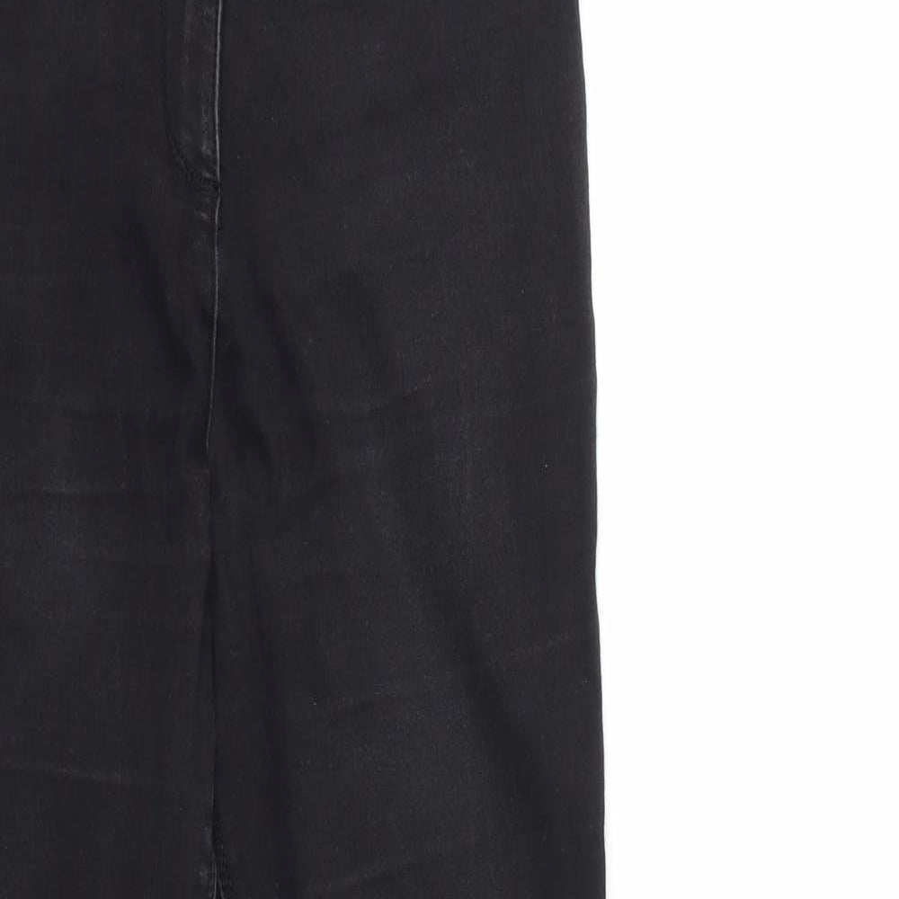 Womens UK Size 10 Papaya Regular Fit Skinny Black Jeans