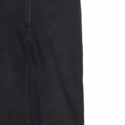 Womens UK Size 10 Papaya Regular Fit Skinny Black Jeans