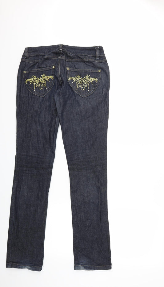 Womens UK Size 30 in VERO MODA Regular Fit Straight Blue Jeans