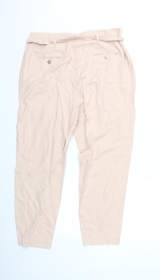 Per Una Womens Pink   Trousers  Size 16 L23 in