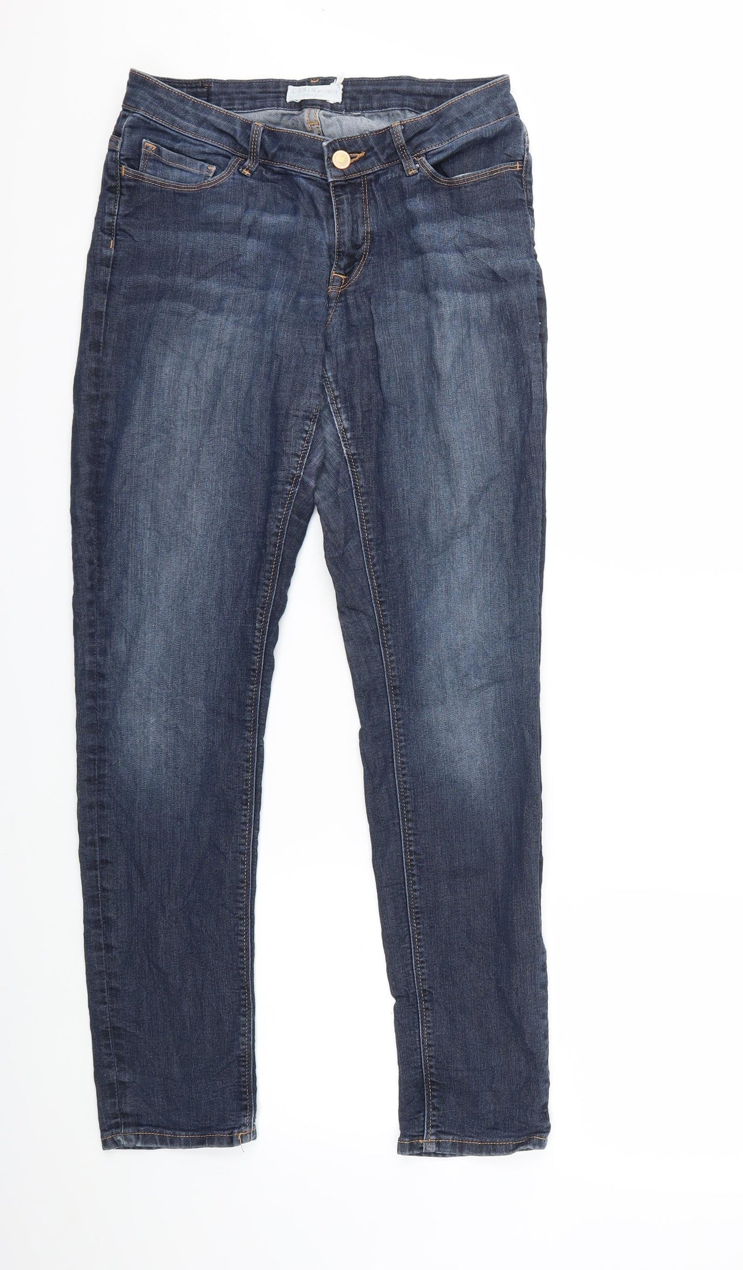Mens UK Size 30 in Preworn Regular Fit Straight Blue Jeans