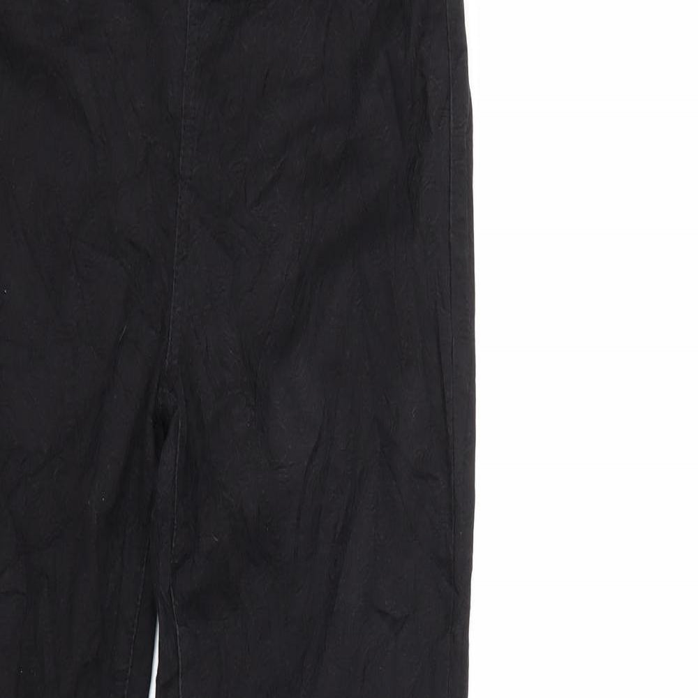 Pieces Womens Black Floral Denim Skinny Jeans Size M L31 in