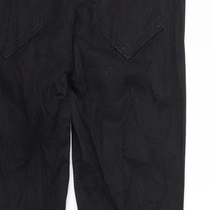 Pieces Womens Black Floral Denim Skinny Jeans Size M L31 in