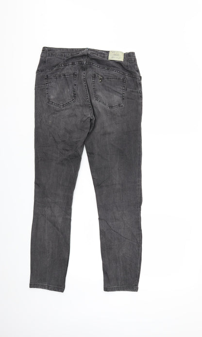Womens UK Size 28 in Preworn Regular Fit Skinny Grey Jeans