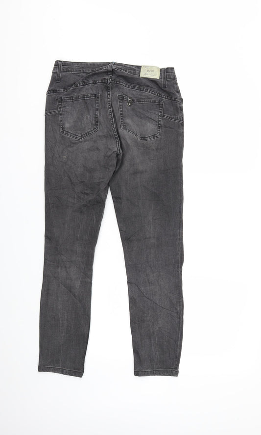 Womens UK Size 28 in Preworn Regular Fit Skinny Grey Jeans