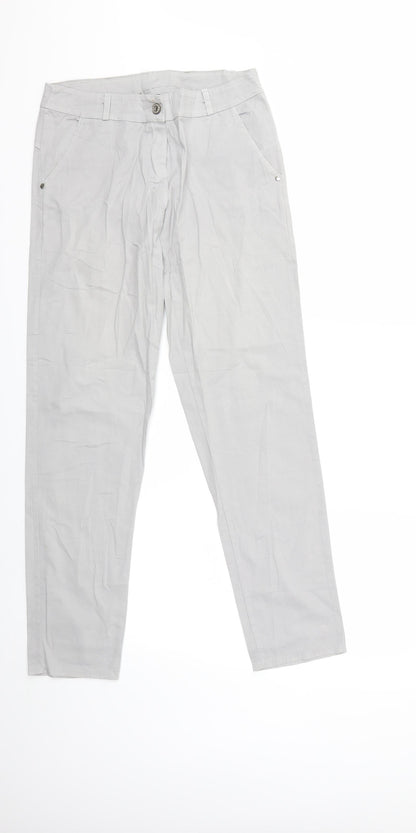 Womens UK Size 29 in Preworn Regular Fit  Grey Trousers