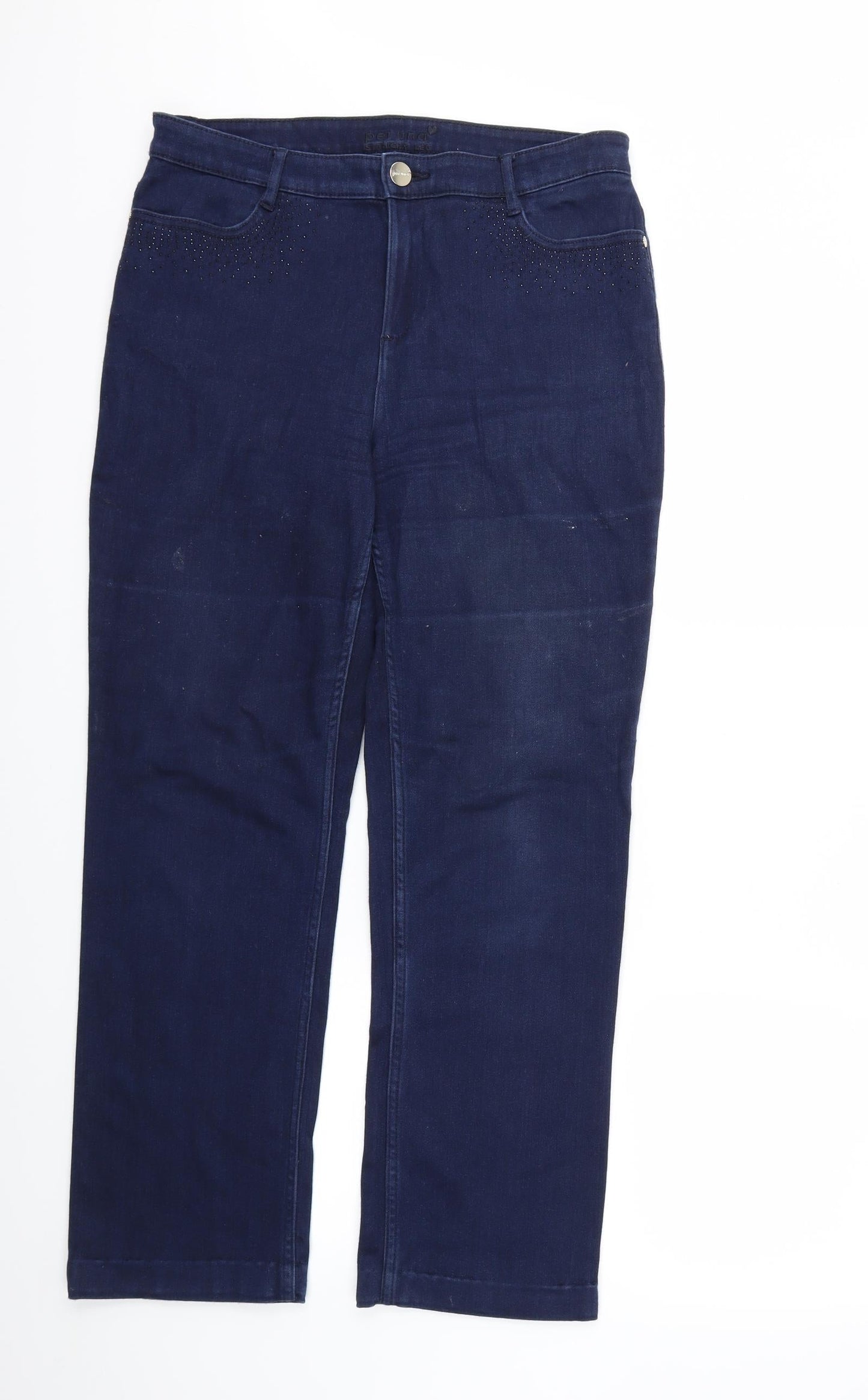 Per Una Womens Blue  Denim Straight Jeans Size 32 in L27 in