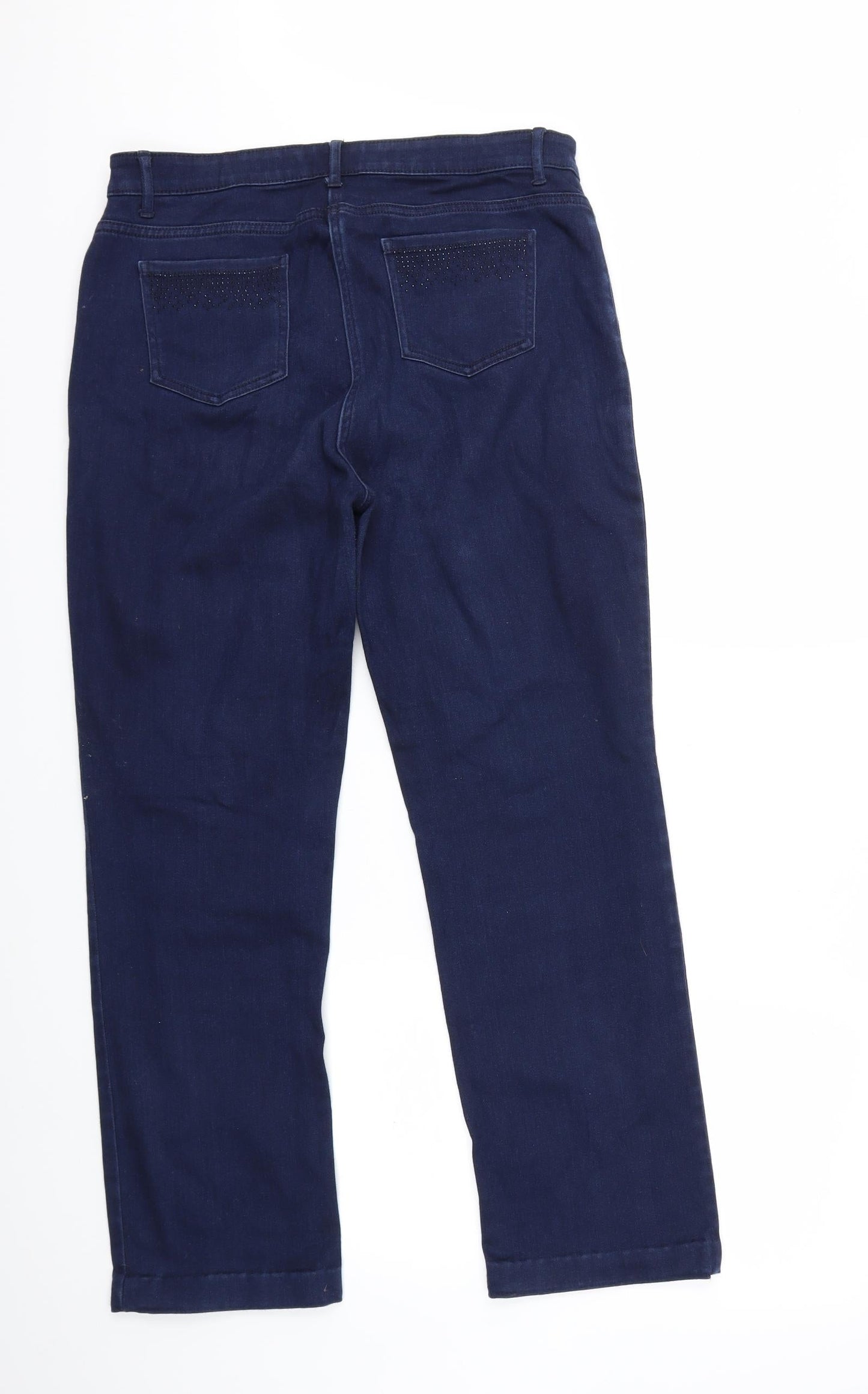 Per Una Womens Blue  Denim Straight Jeans Size 32 in L27 in