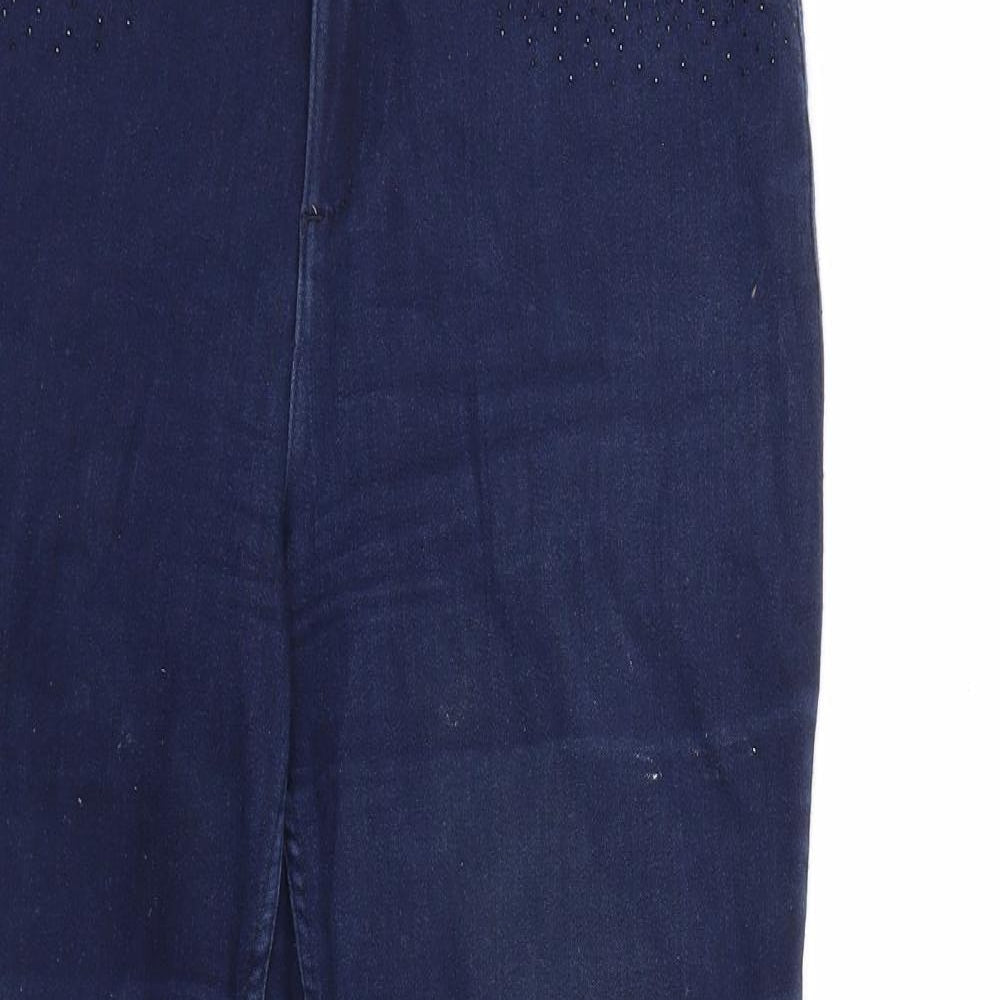 Per Una Womens Blue  Denim Straight Jeans Size 32 in L27 in