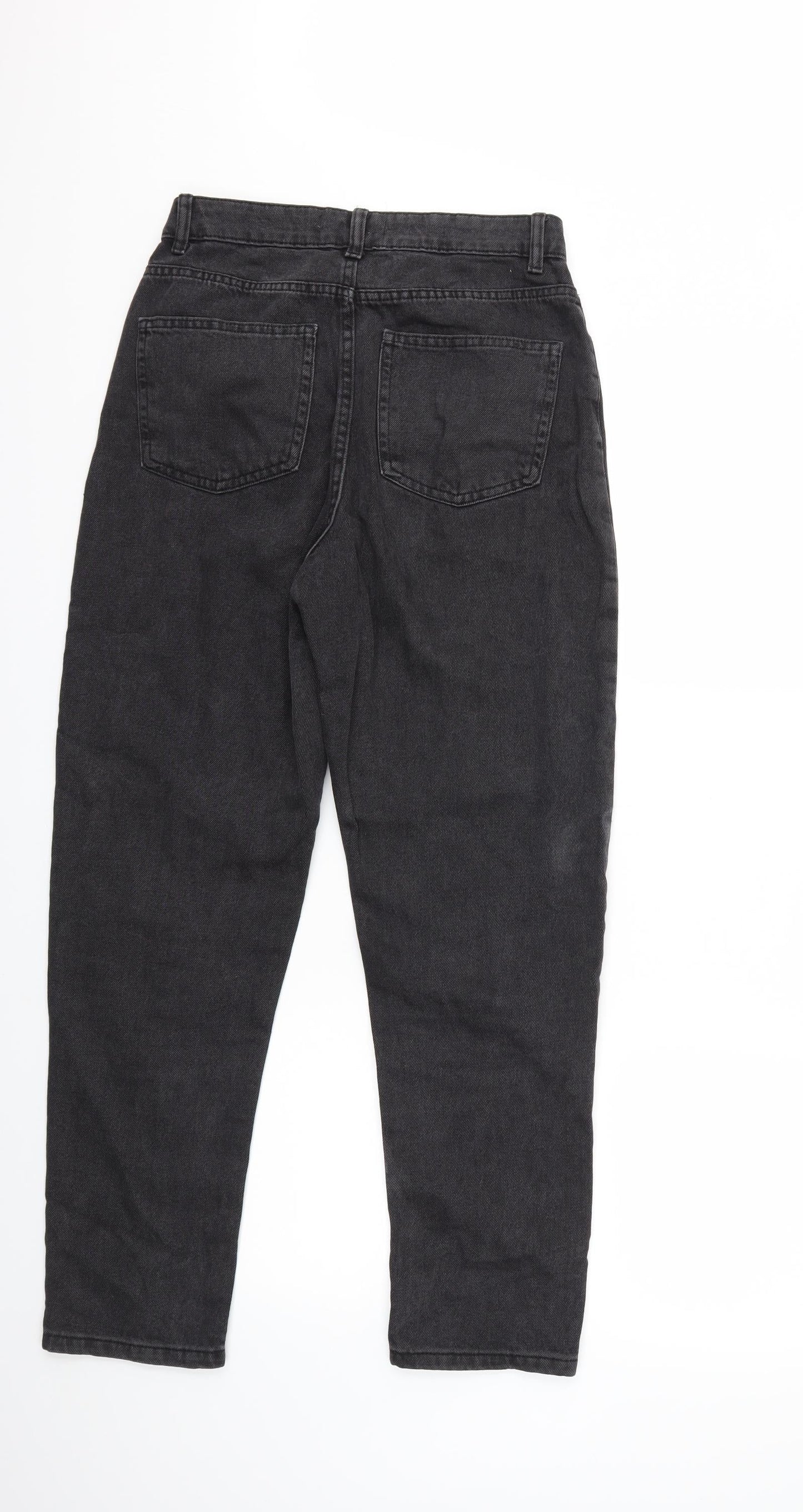 Denim & Co. Womens Black  Denim Mom Jeans Size 8 L30 in