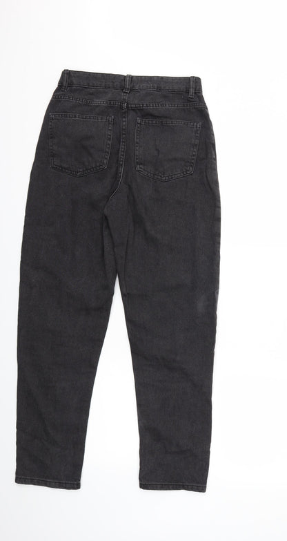 Denim & Co. Womens Black  Denim Mom Jeans Size 8 L30 in