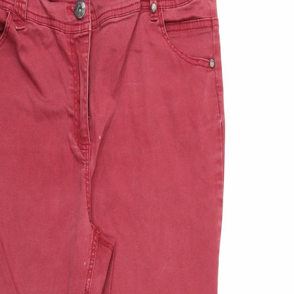 BHS Womens Red  Denim Skinny Jeans Size 16 L29 in