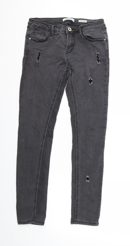One Love Womens Grey  Denim Skinny Jeans Size M L27 in