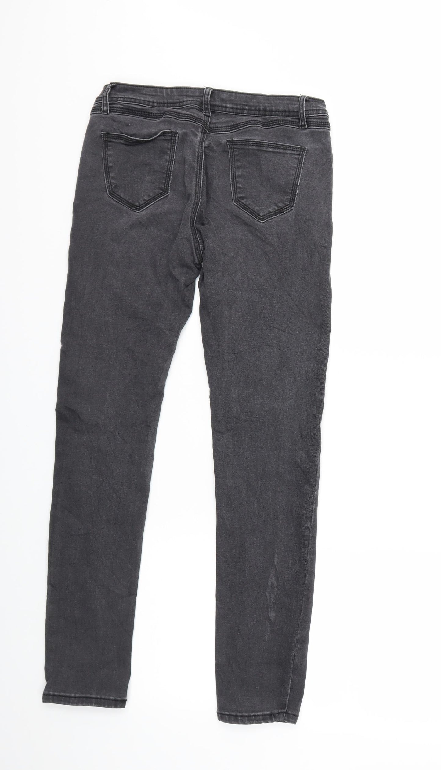 One Love Womens Grey  Denim Skinny Jeans Size M L27 in