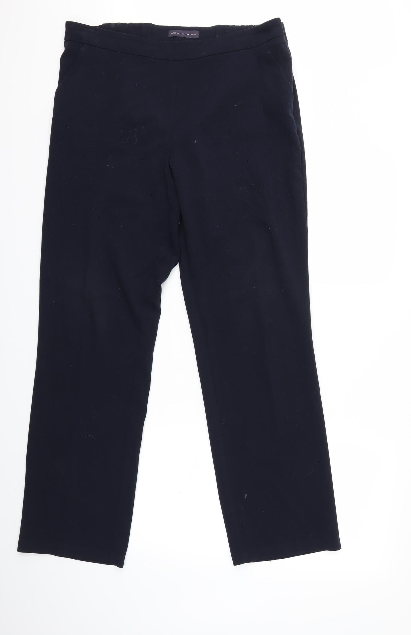 Womens UK Size 16 Marks and Spencer Regular Fit  Blue Trousers