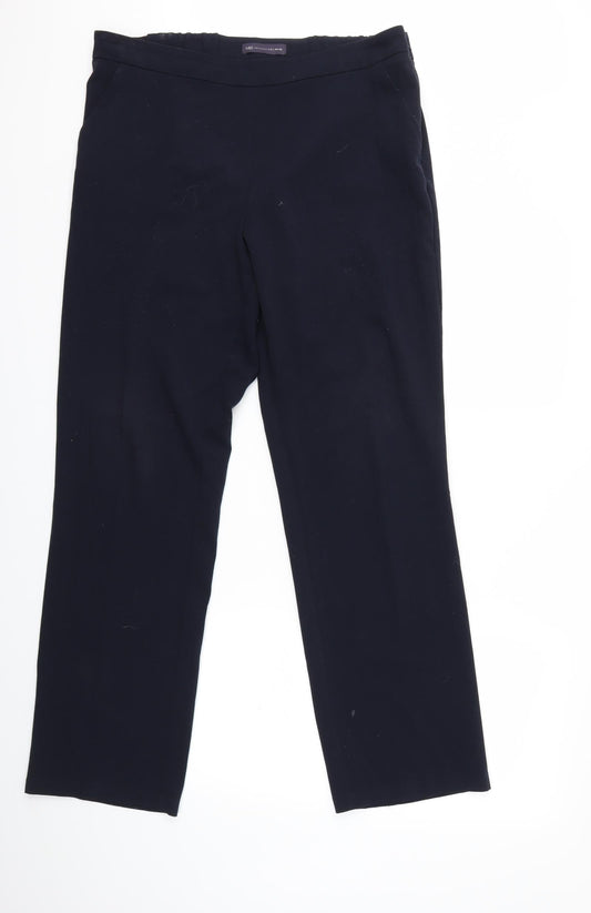 Womens UK Size 16 Marks and Spencer Regular Fit  Blue Trousers