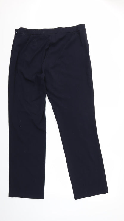 Womens UK Size 16 Marks and Spencer Regular Fit  Blue Trousers