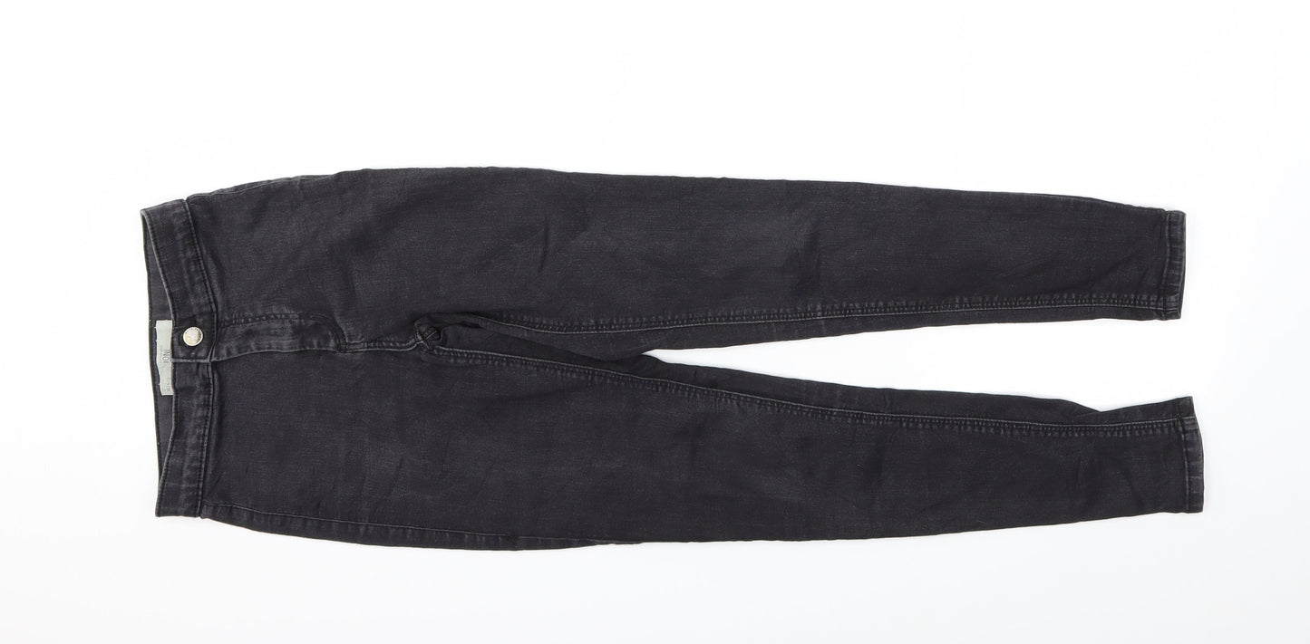 Topshop Womens Black  Denim Skinny Jeans Size 26 in L32 in