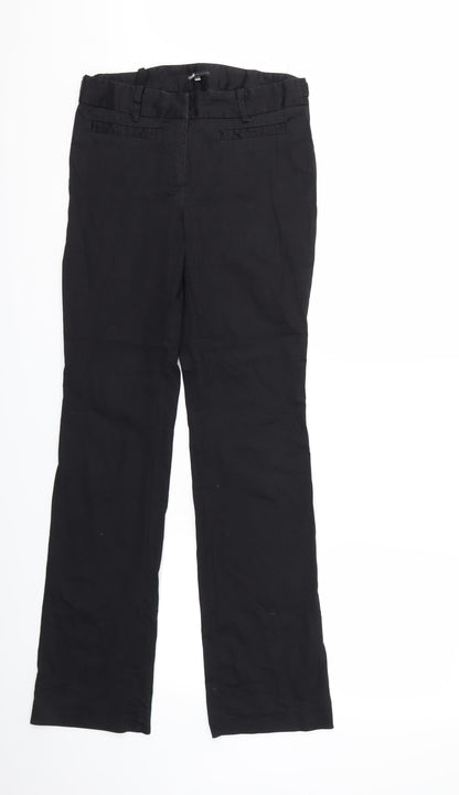 Womens UK Size 30 in Oodji Regular Fit  Black Trousers