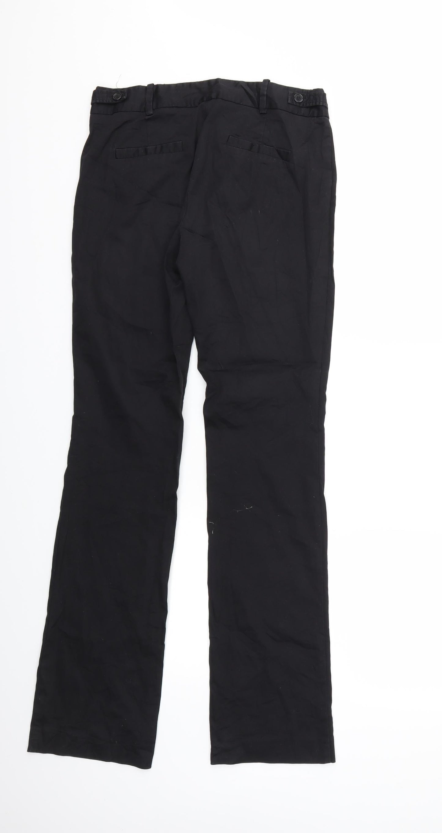 Womens UK Size 30 in Oodji Regular Fit  Black Trousers