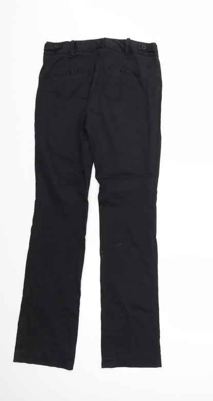 Womens UK Size 30 in Oodji Regular Fit  Black Trousers