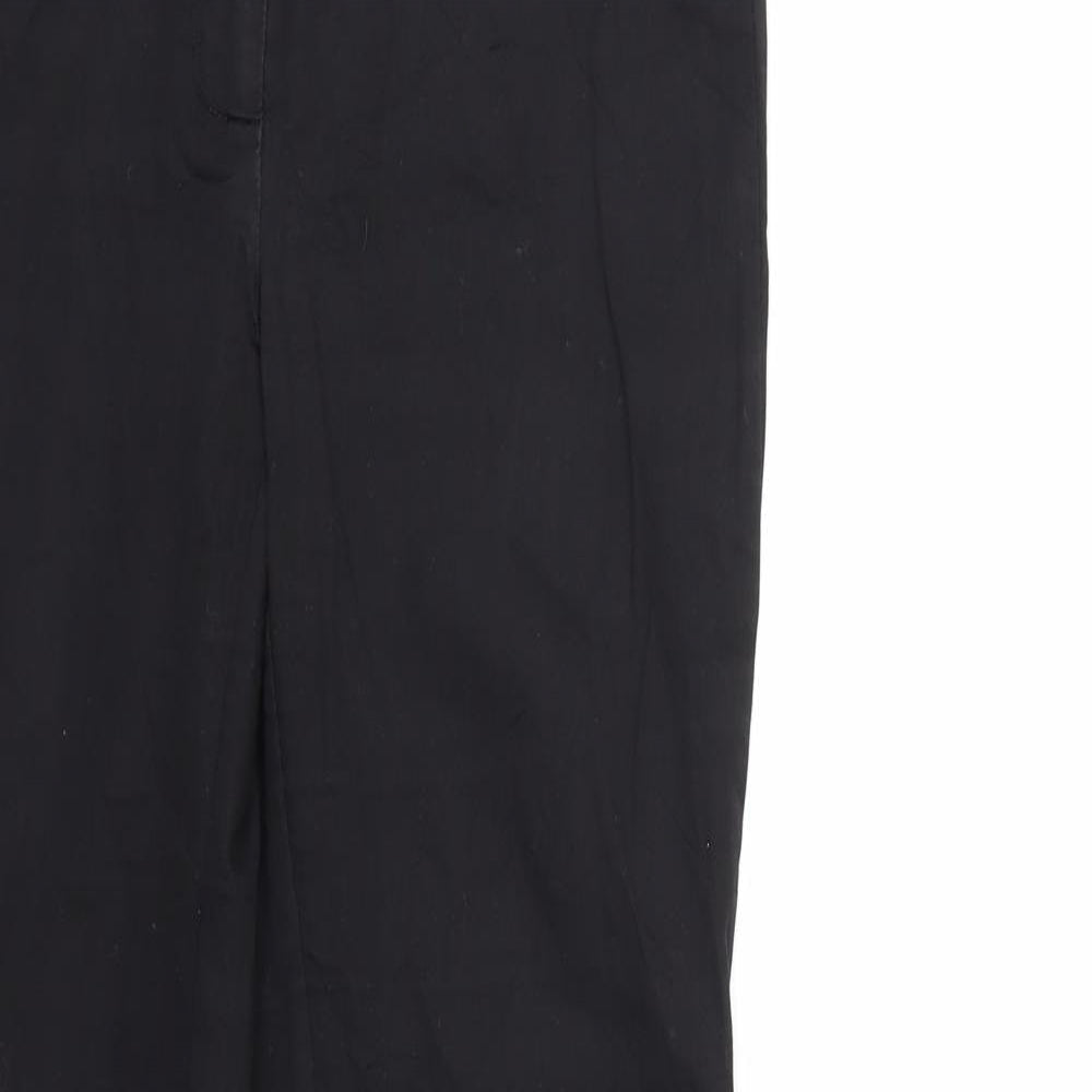 Womens UK Size 30 in Oodji Regular Fit  Black Trousers