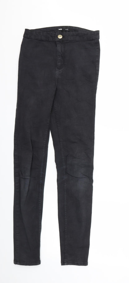 Womens UK Size S Sinsay Regular Fit Skinny Black Jeans