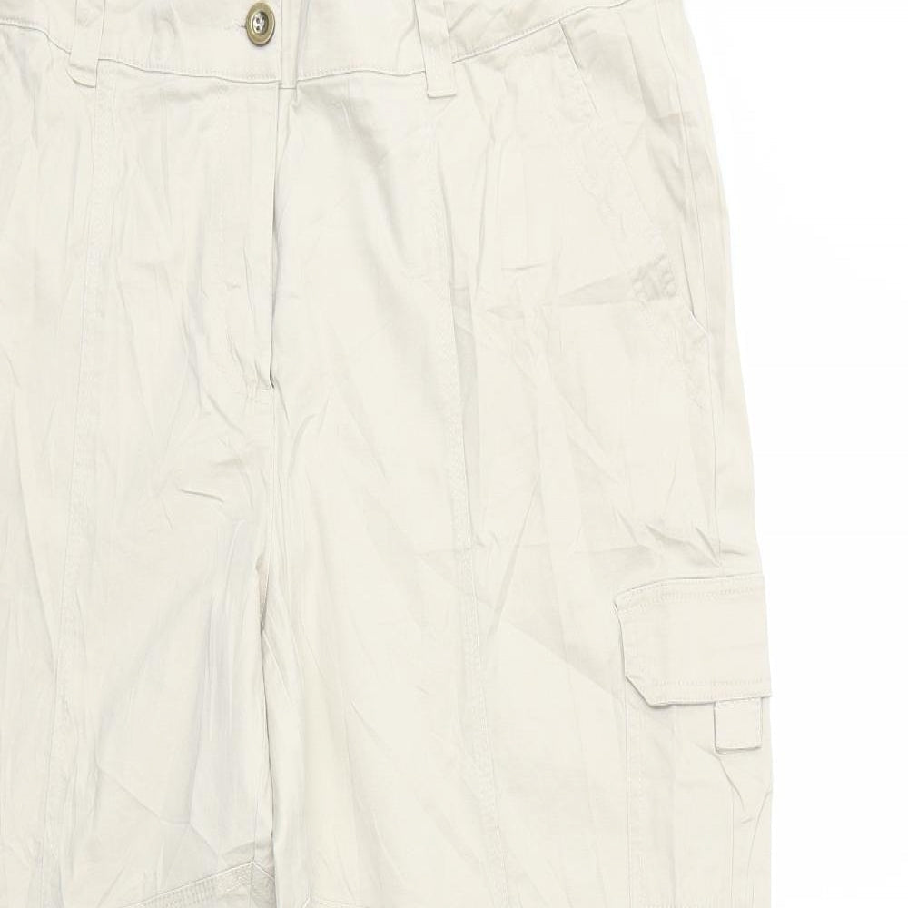 Womens UK Size 39 in Preworn Regular Fit Cargo Beige Trousers