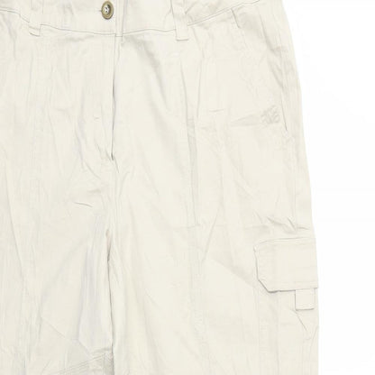 Womens UK Size 39 in Preworn Regular Fit Cargo Beige Trousers