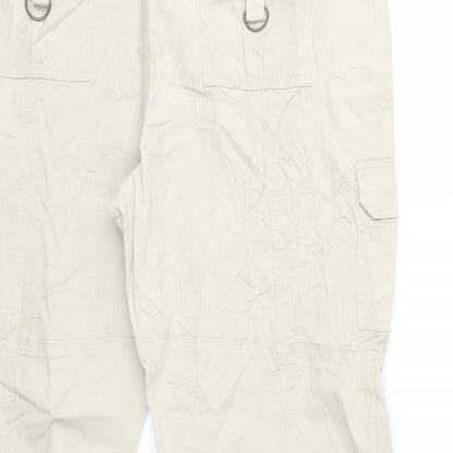 Womens UK Size 39 in Preworn Regular Fit Cargo Beige Trousers