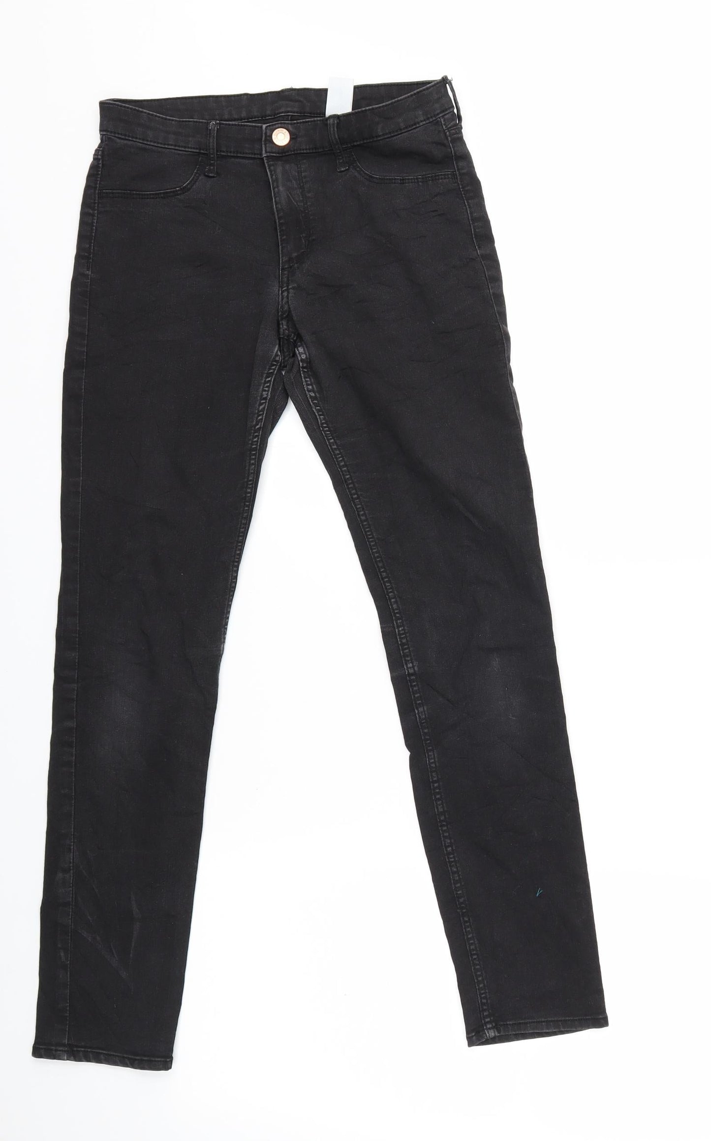 H&M Girls Black  Denim Skinny Jeans Size 12 Years