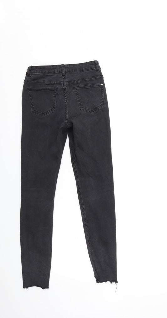 Missguided Womens Black  Denim Skinny Jeans Size 8 L26 in