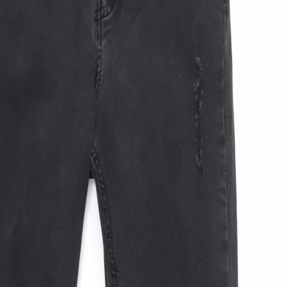 Missguided Womens Black  Denim Skinny Jeans Size 8 L26 in