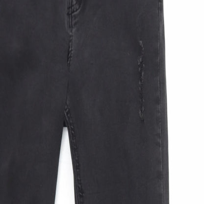 Missguided Womens Black  Denim Skinny Jeans Size 8 L26 in