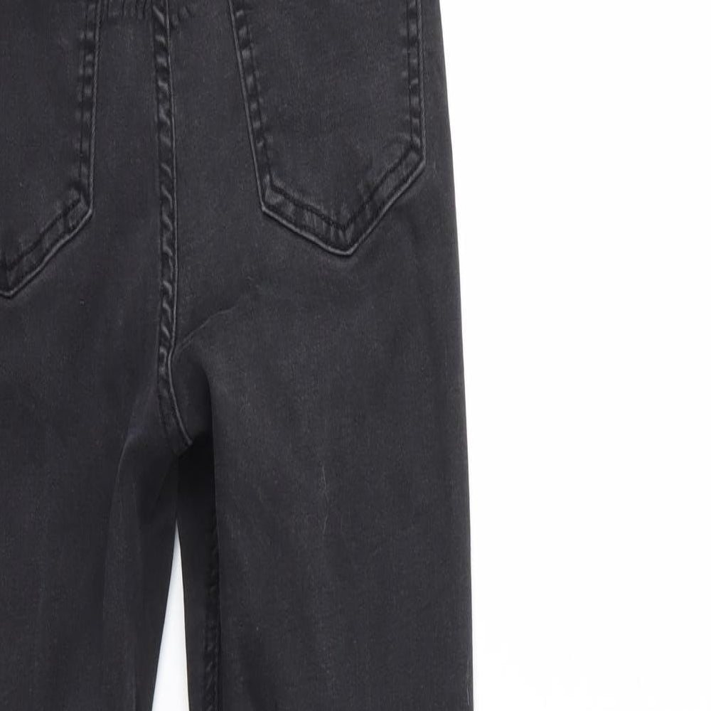 Missguided Womens Black  Denim Skinny Jeans Size 8 L26 in