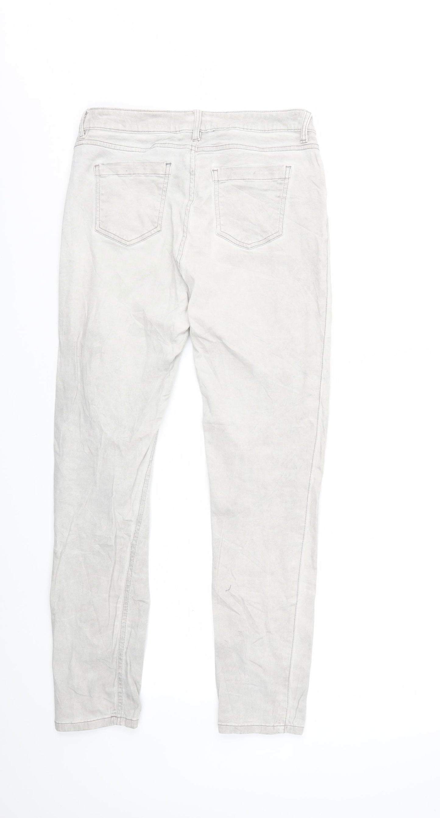 Womens UK Size 10 Janina Regular Fit Skinny Grey Jeans