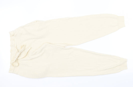 Boohoo Womens Beige   Jogger Trousers Size S L26 in - knit style