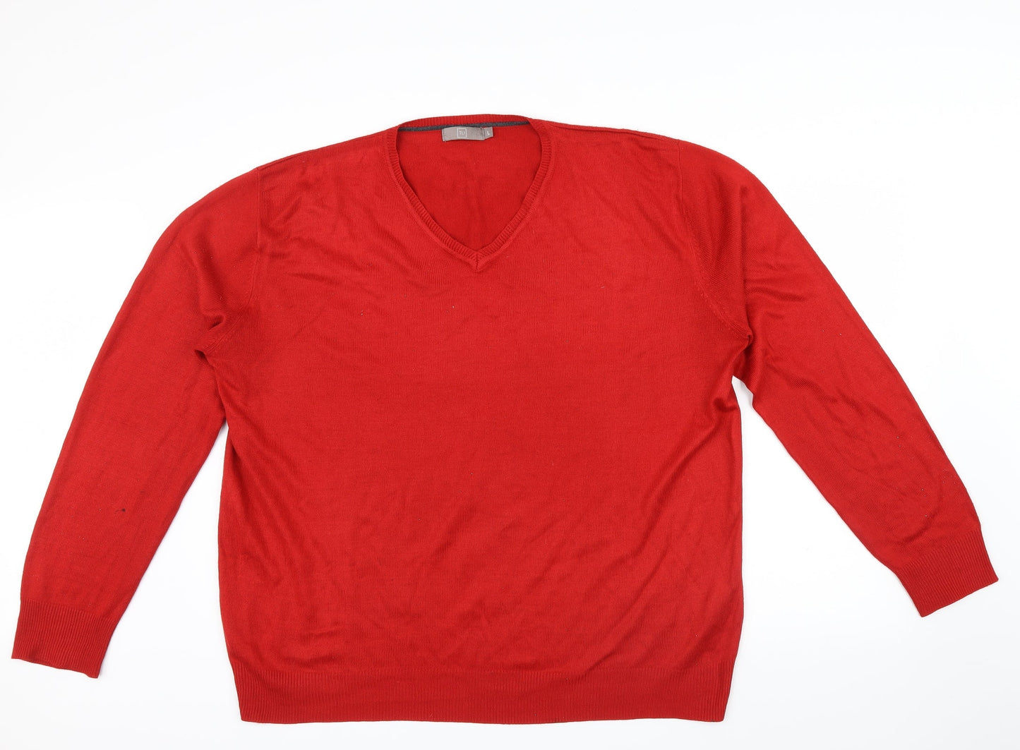 TU Mens Pink Houndstooth  Pullover Jumper Size L