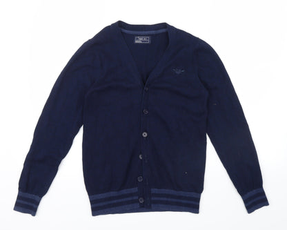 NEXT Girls Blue Colourblock  Cardigan Jumper Size 10-11 Years