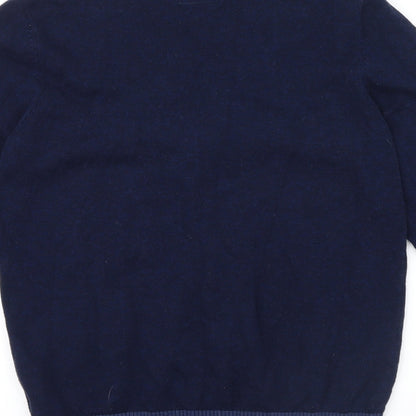 NEXT Girls Blue Colourblock  Cardigan Jumper Size 10-11 Years
