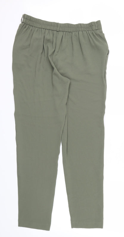Womens UK Size 12 M&Co Regular Fit  Green Trousers
