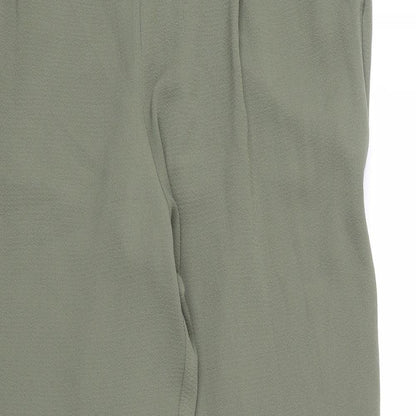 Womens UK Size 12 M&Co Regular Fit  Green Trousers