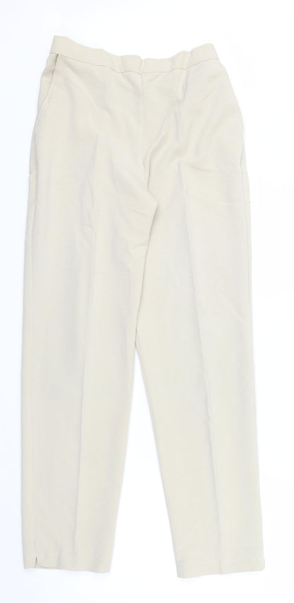 Womens UK Size 10 Preworn Regular Fit  Beige Trousers