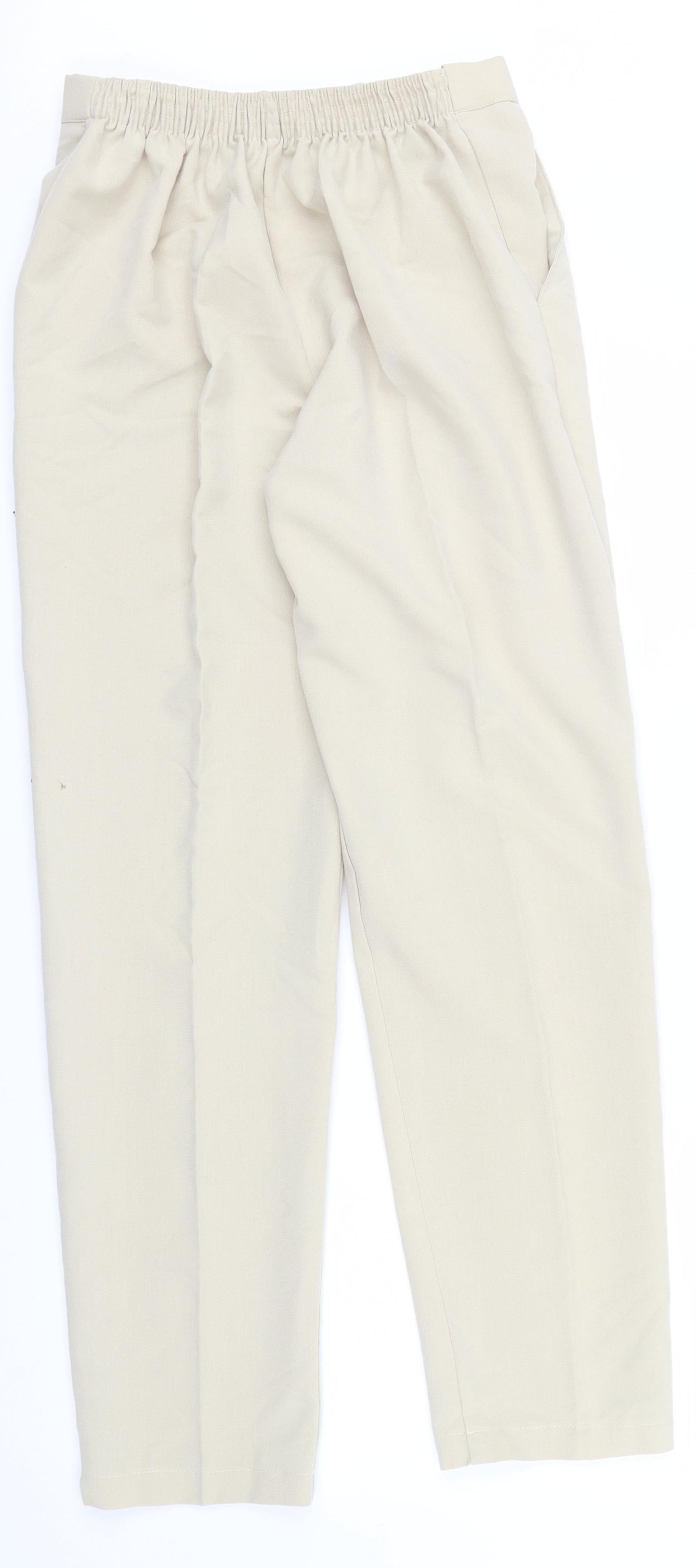 Womens UK Size 10 Preworn Regular Fit  Beige Trousers