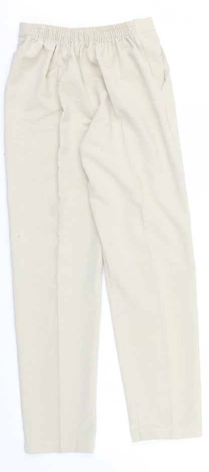 Womens UK Size 10 Preworn Regular Fit  Beige Trousers