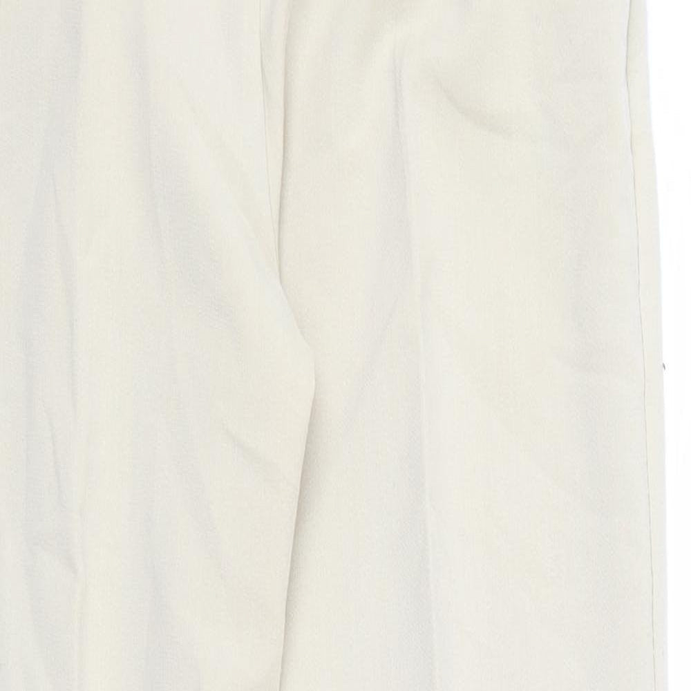 Womens UK Size 10 Preworn Regular Fit  Beige Trousers