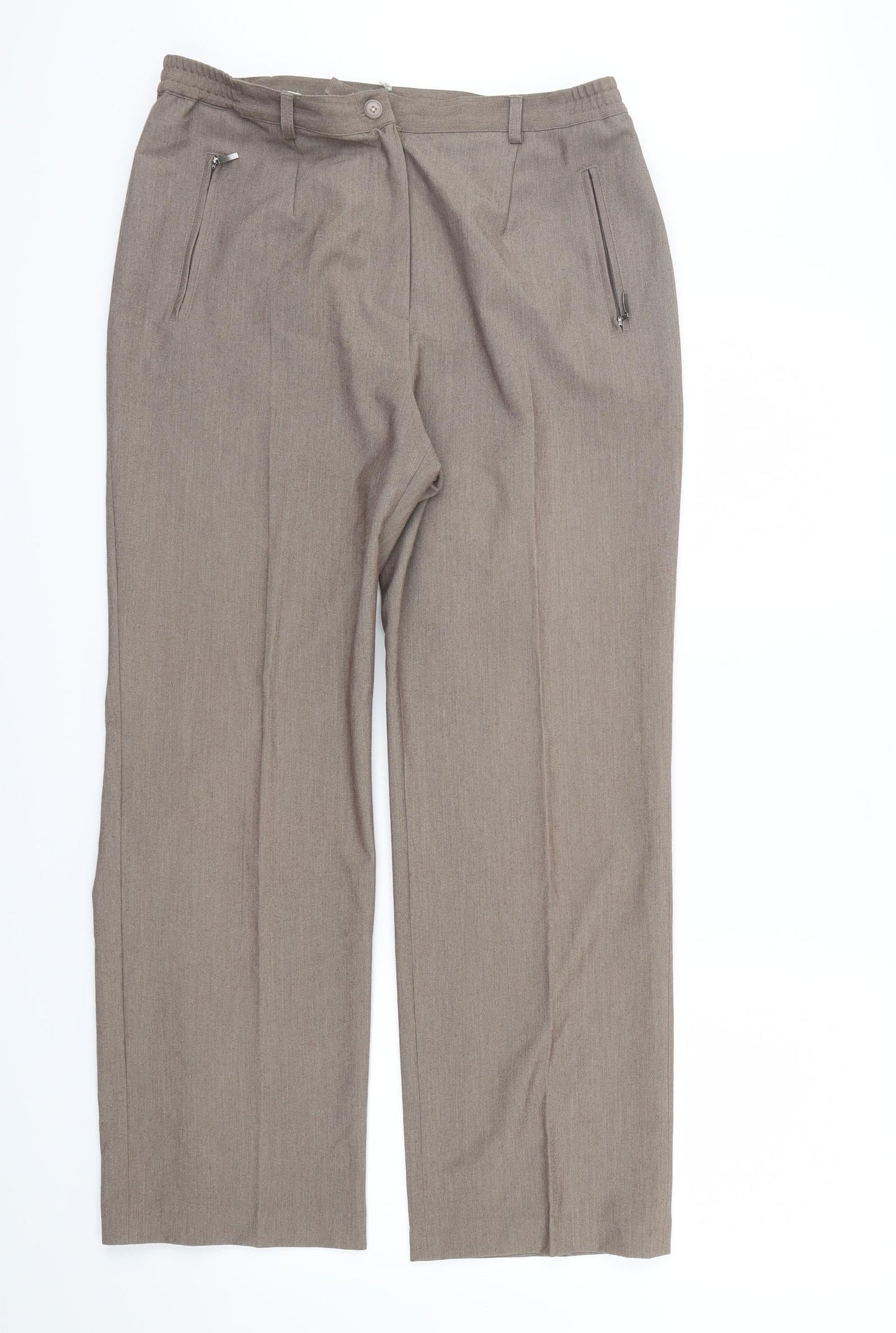 Oscar Womens Brown   Trousers  Size 10 L27 in