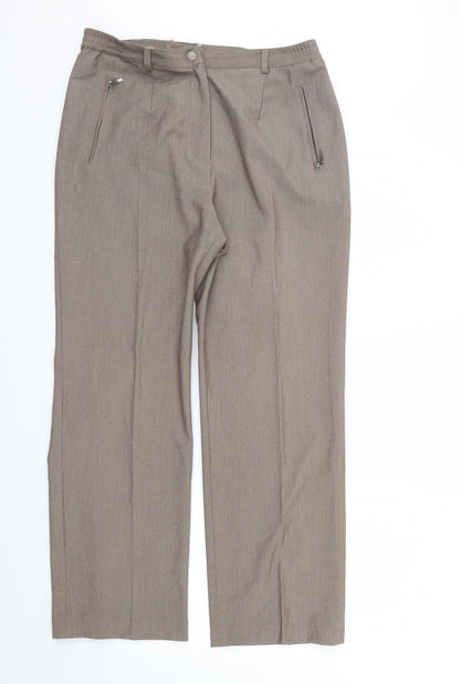 Oscar Womens Brown   Trousers  Size 10 L27 in